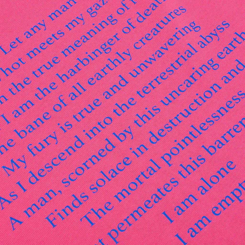 Fear Heavyweight T Shirt Pink