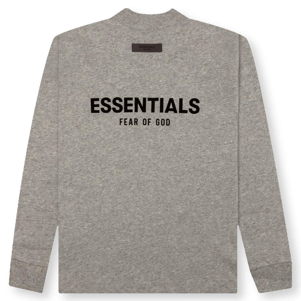 Kids Core L S Tee Dark Oatmeal