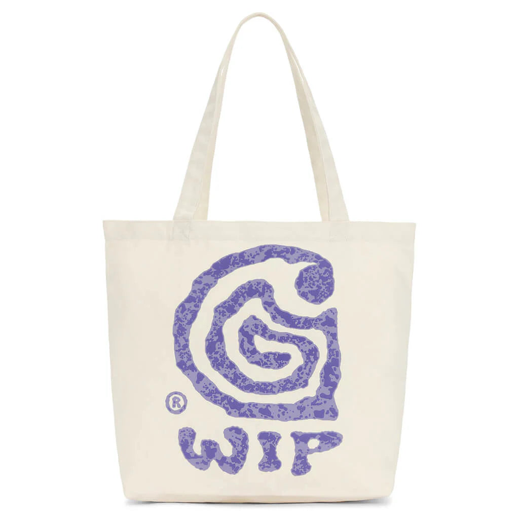 Canvas Graphic Tote Helix Print Natural