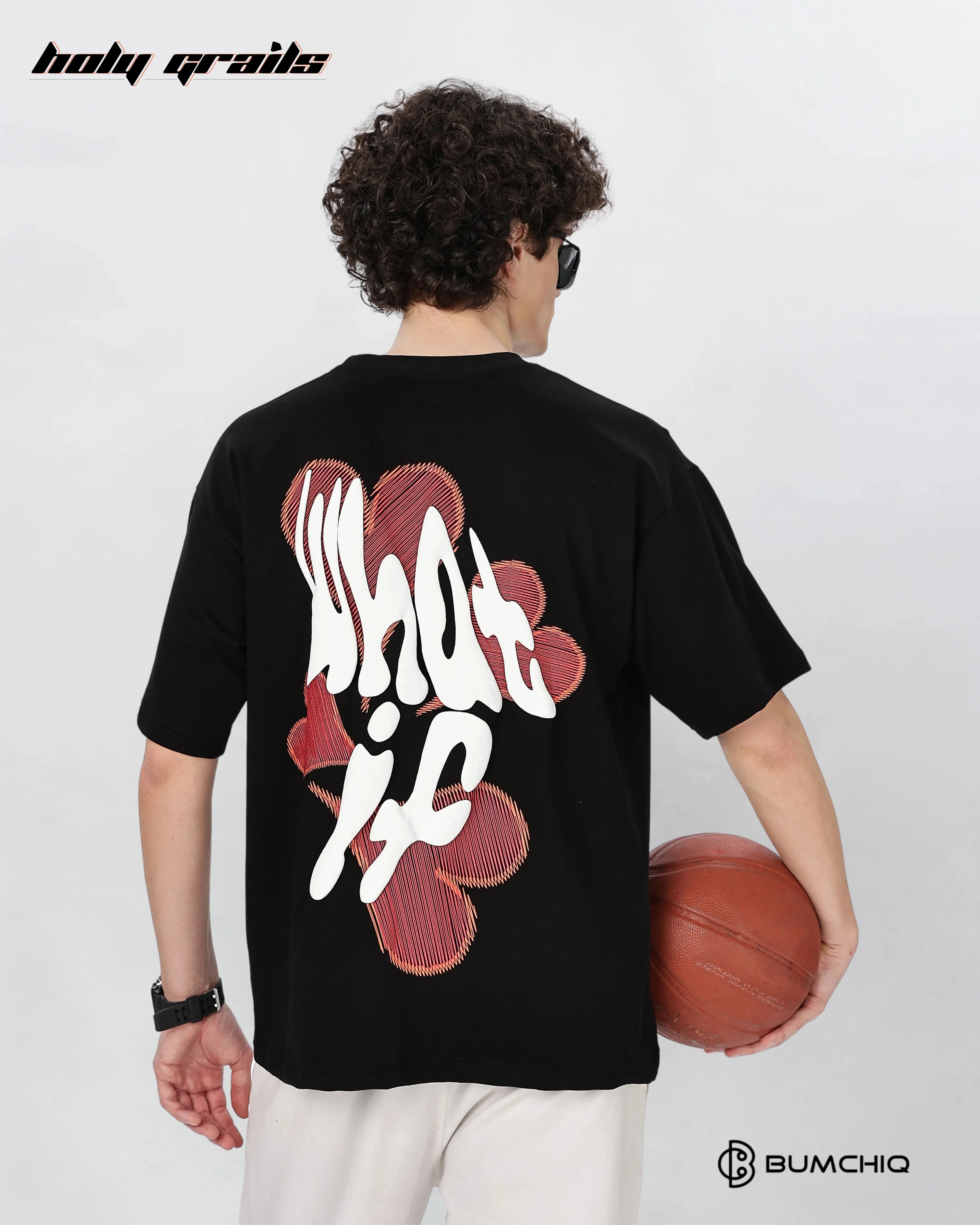 What If Black Oversize Tee HG x Bumchiq