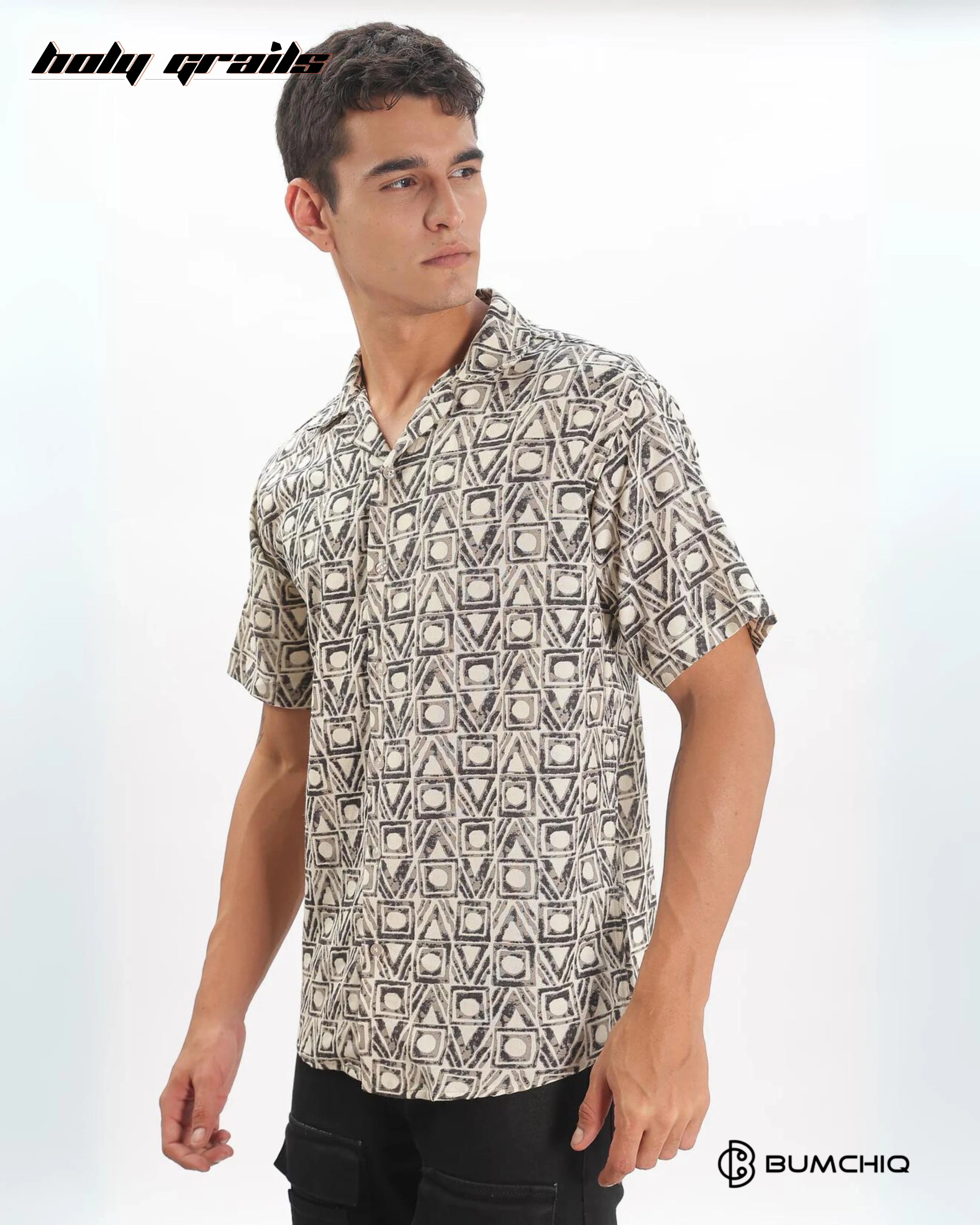 Lattice Beige Pattern Shirt HG x Bumchiq