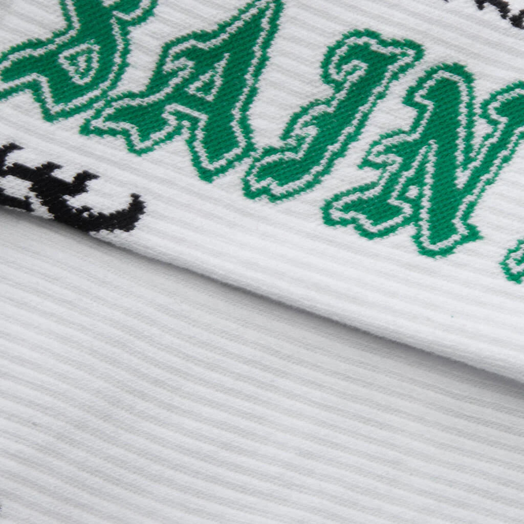 Saint Socks White Green