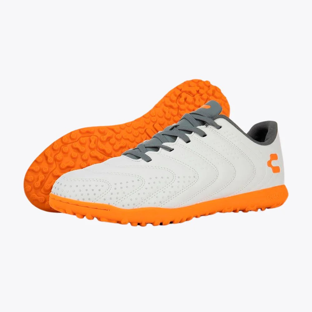 Charly Perseus Select TF Turf Boots White Orange