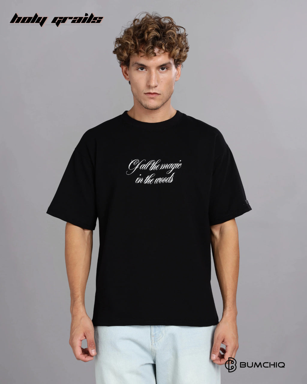 Deer Black Oversize Tee HG x Bumchiq