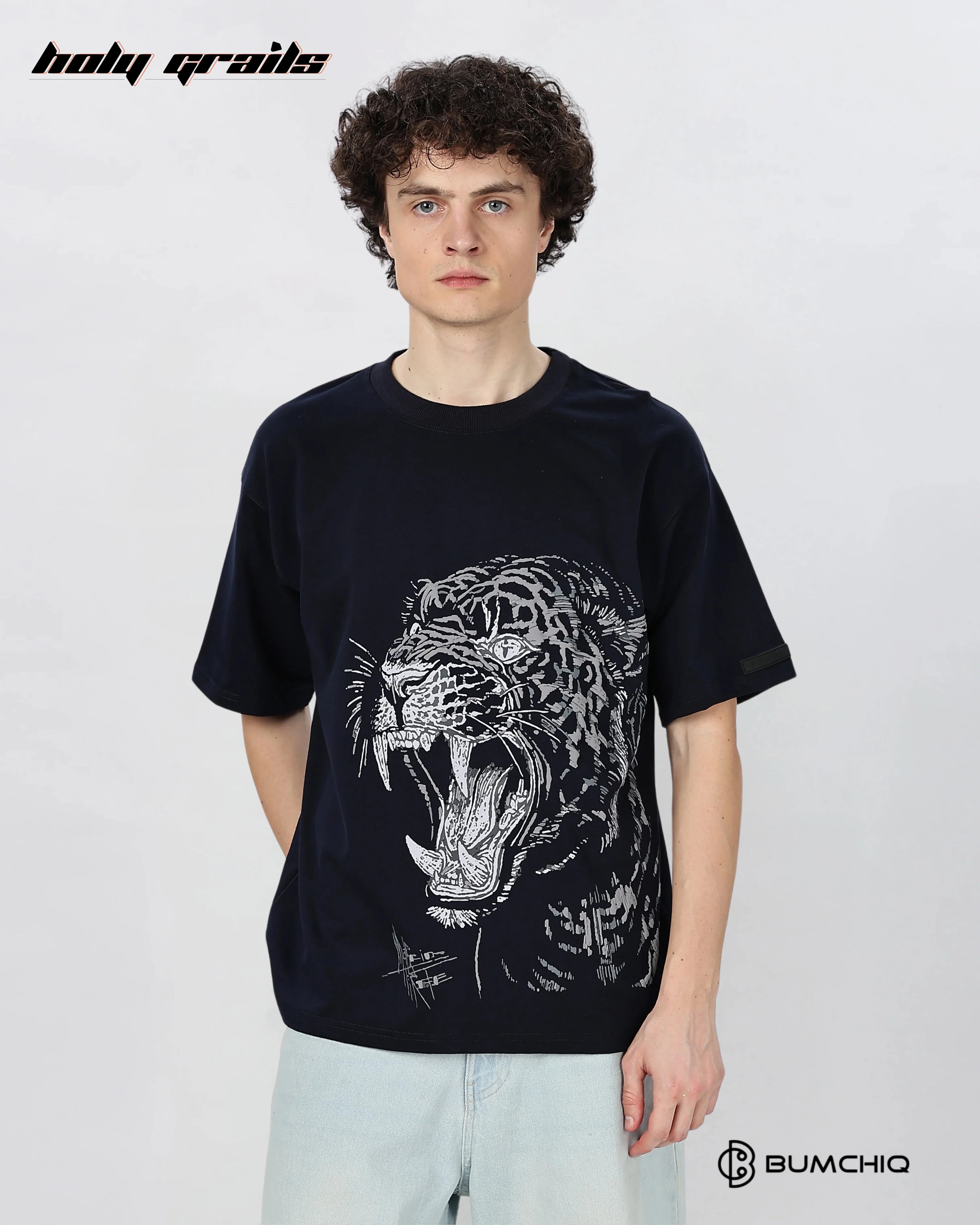 Tiger Roar Black Oversize Tee HG x Bumchiq
