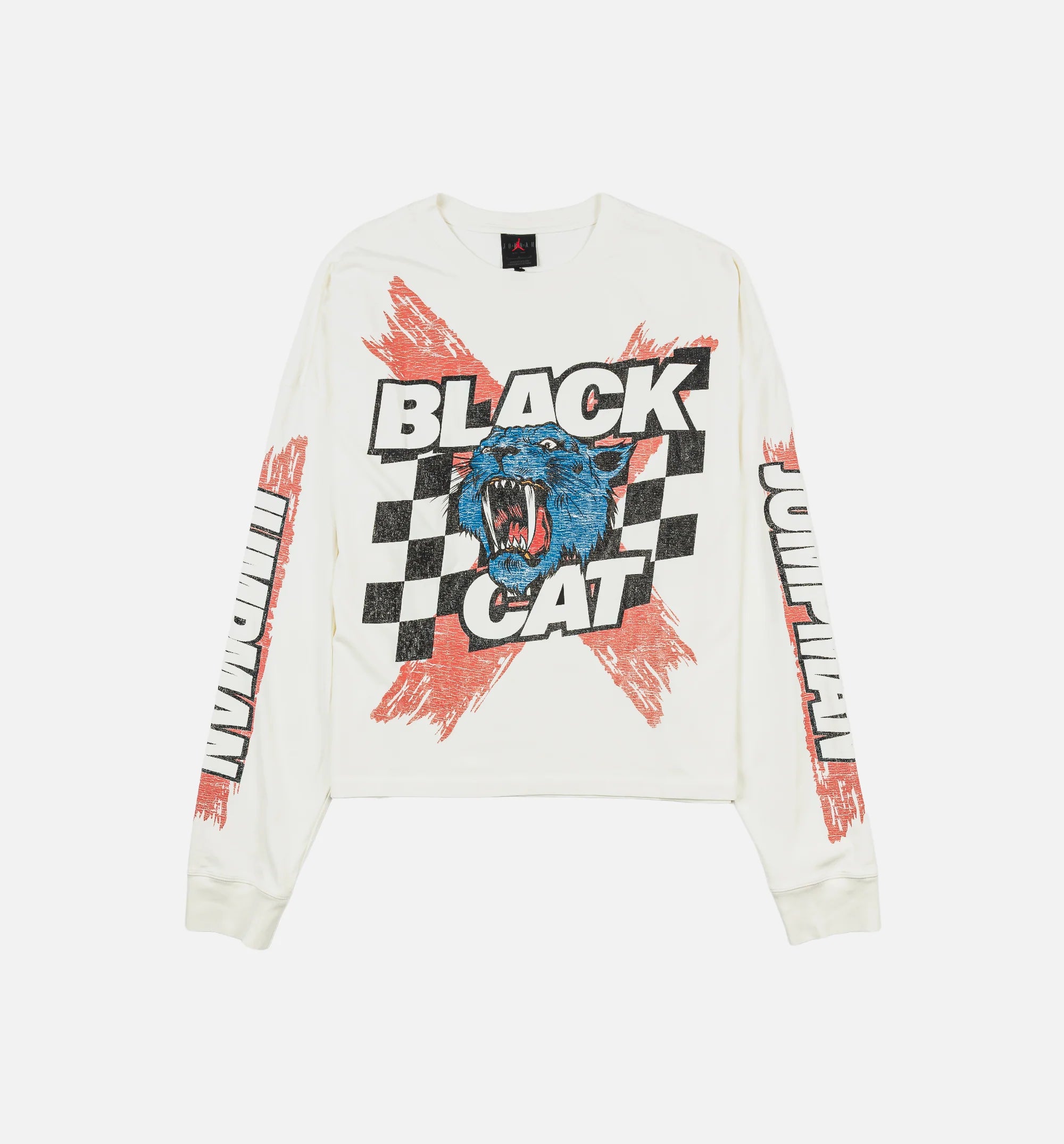 Black Cat Mens Long Sleeve Shirt Ivory