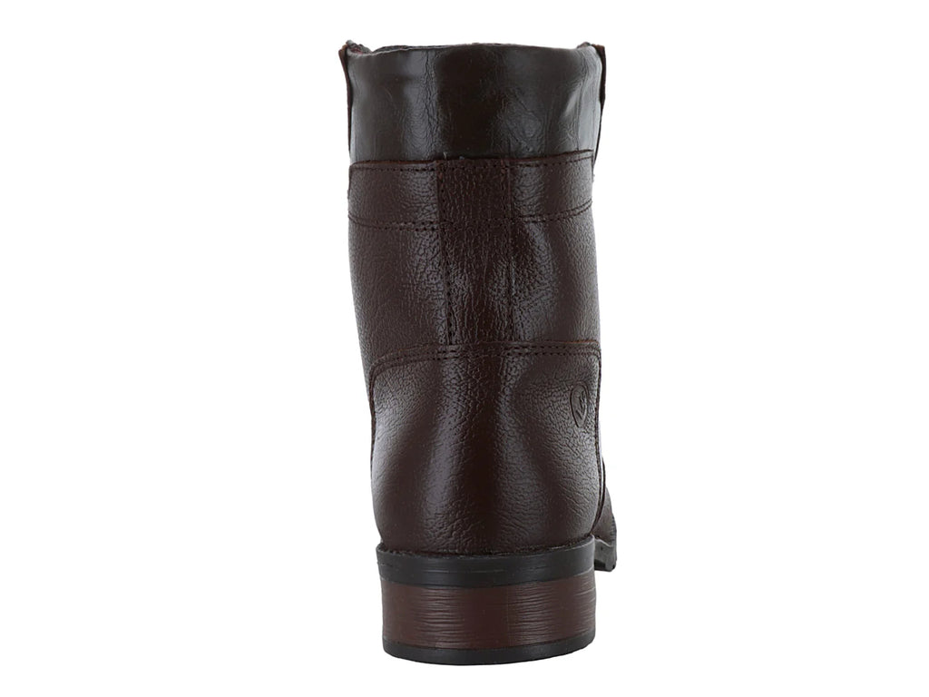 Botas Militares Nevada Piel Sorrento Café para Mujer