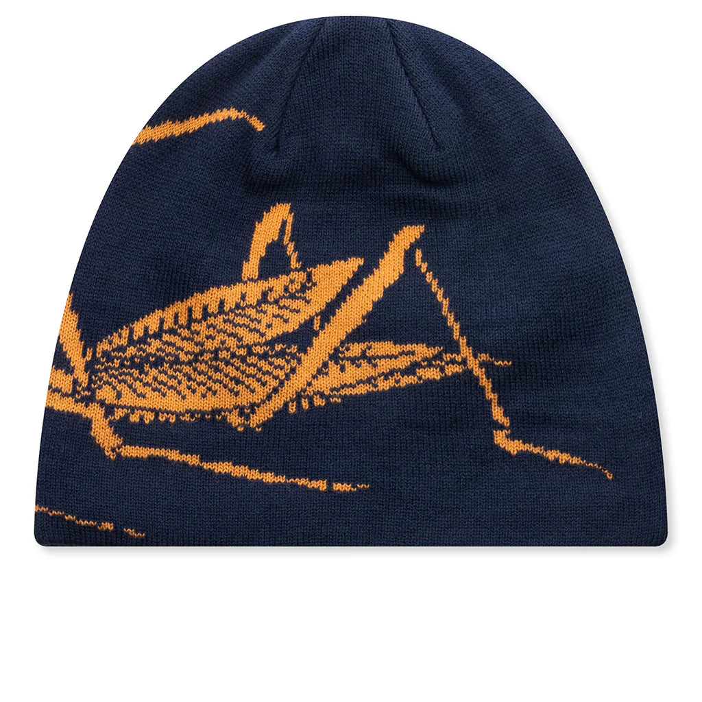 Praying Mantis Beanie Navy Blue