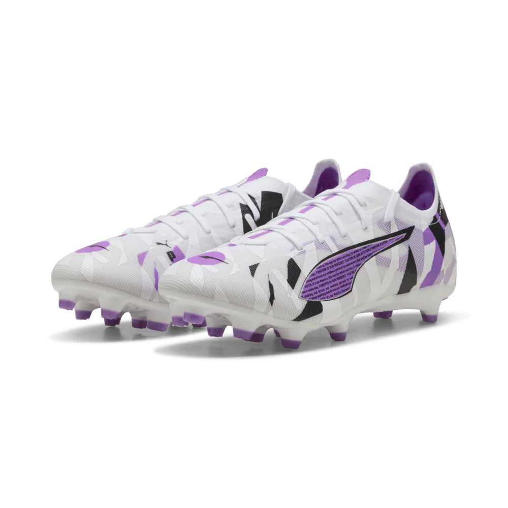 PUMA Ultra 5 Match Forever FG AG Firm Multi Ground Soccer Cleats White Pure Magenta