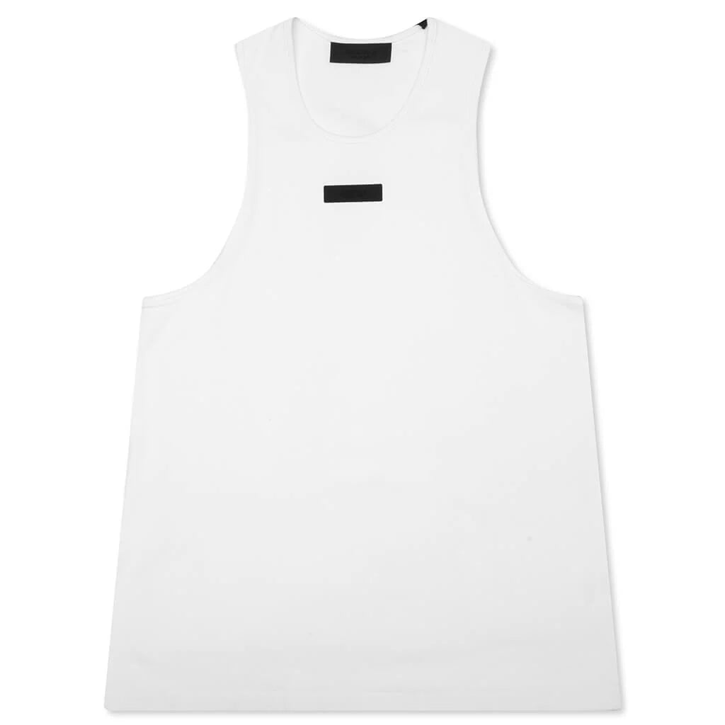 Essentials Ribbed Tank Top White