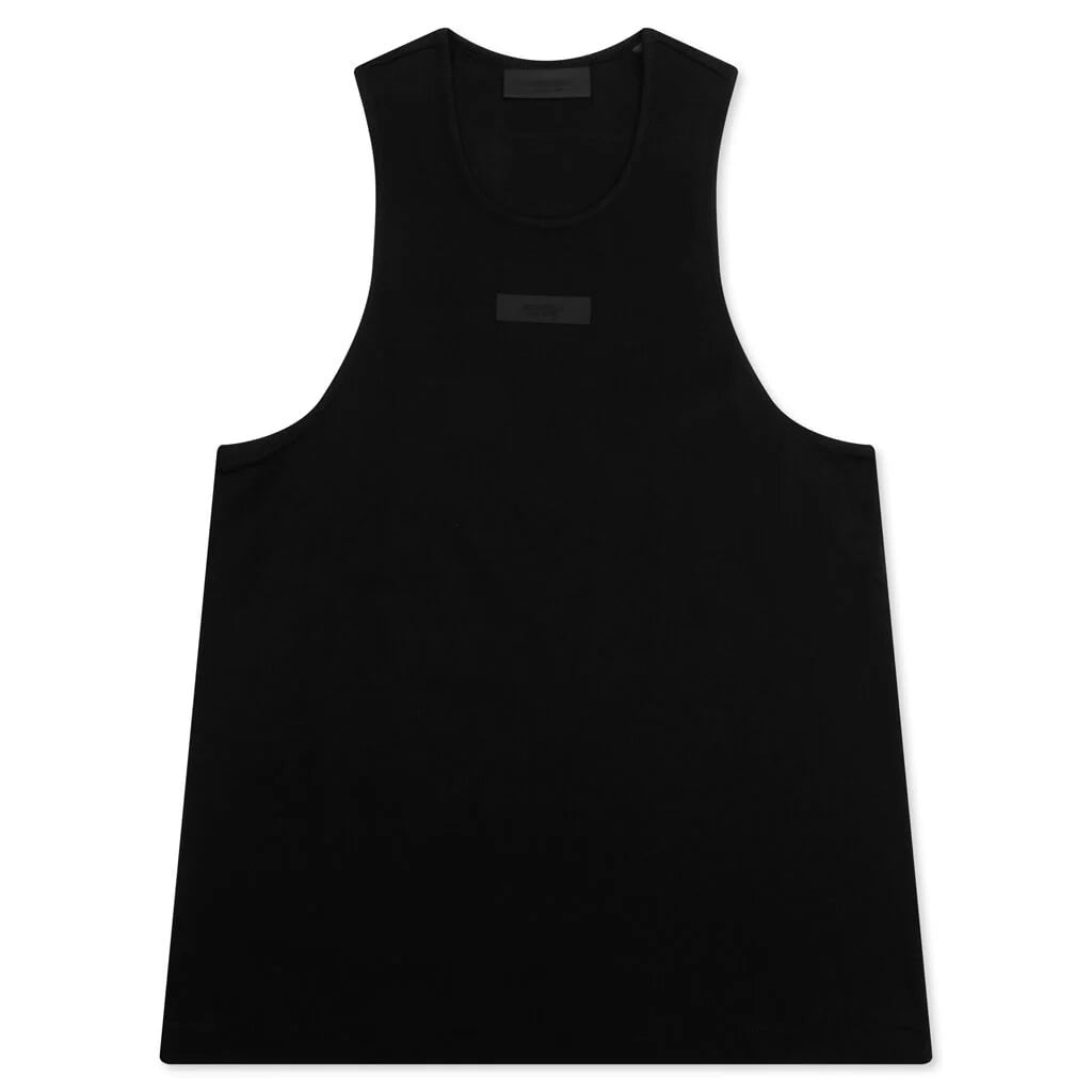 Essentials Ribbed Tank Top Black