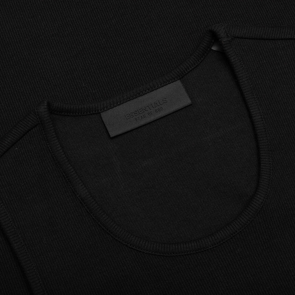 Essentials Ribbed Tank Top Black