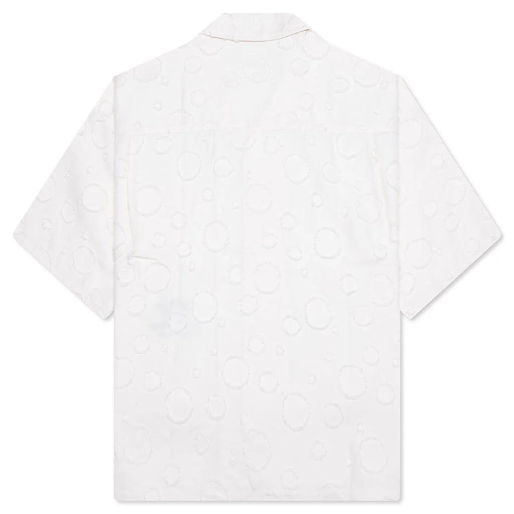 Polka Dot Camp Shirt White
