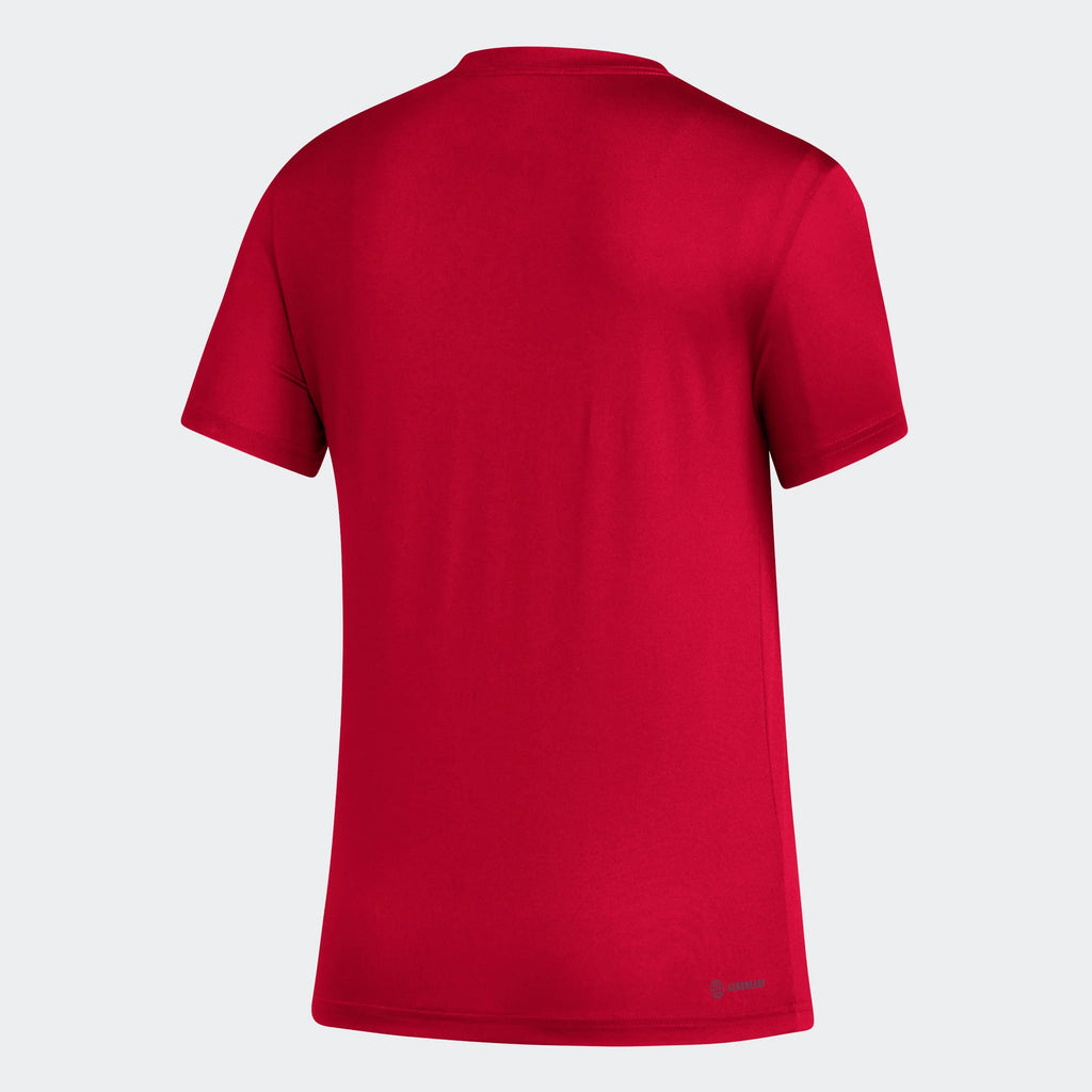 adidas Atlanta United Pre Game Womens Tee Victory Red