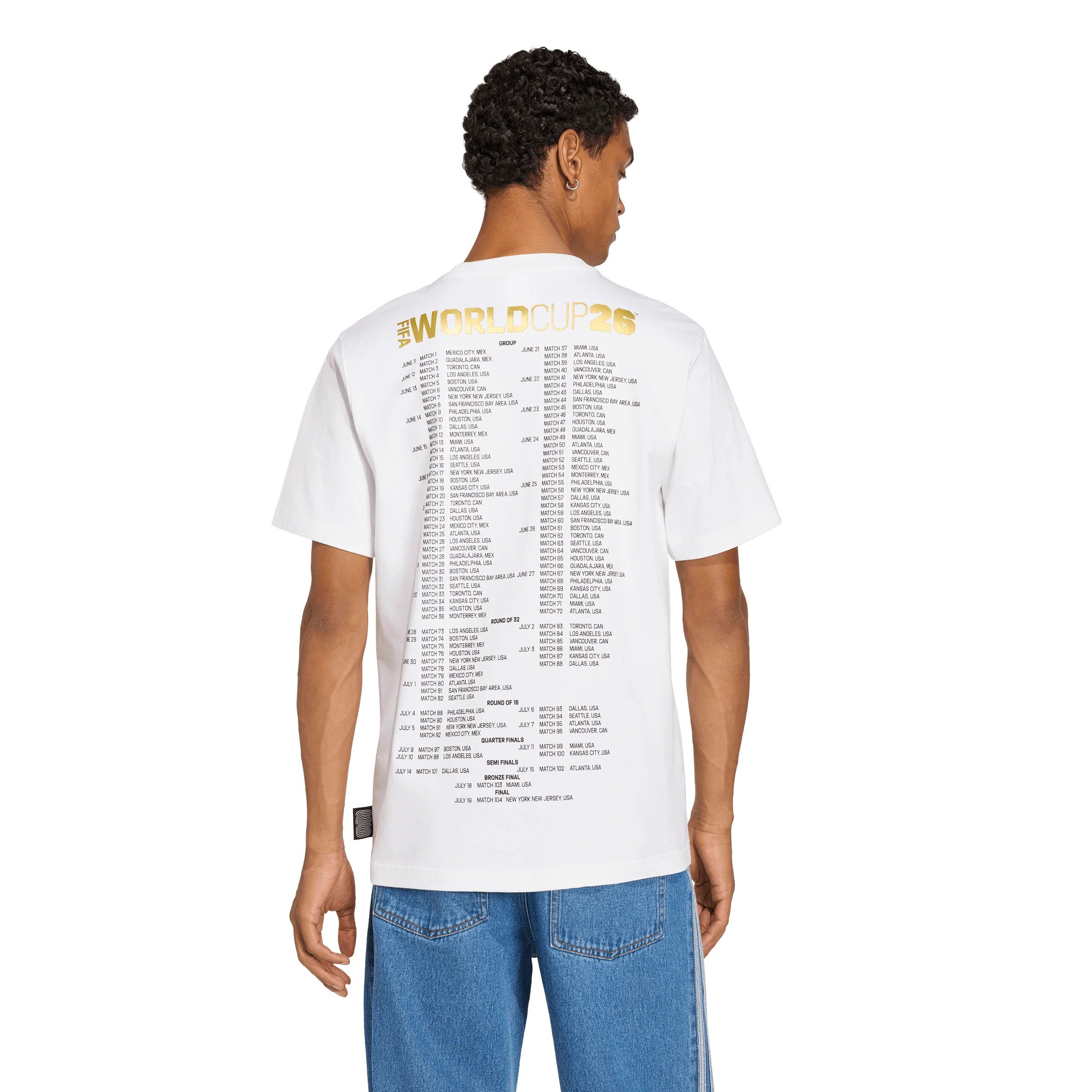 adidas FIFA World Cup 26 World Cup Tour Mens Soccer T Shirt White