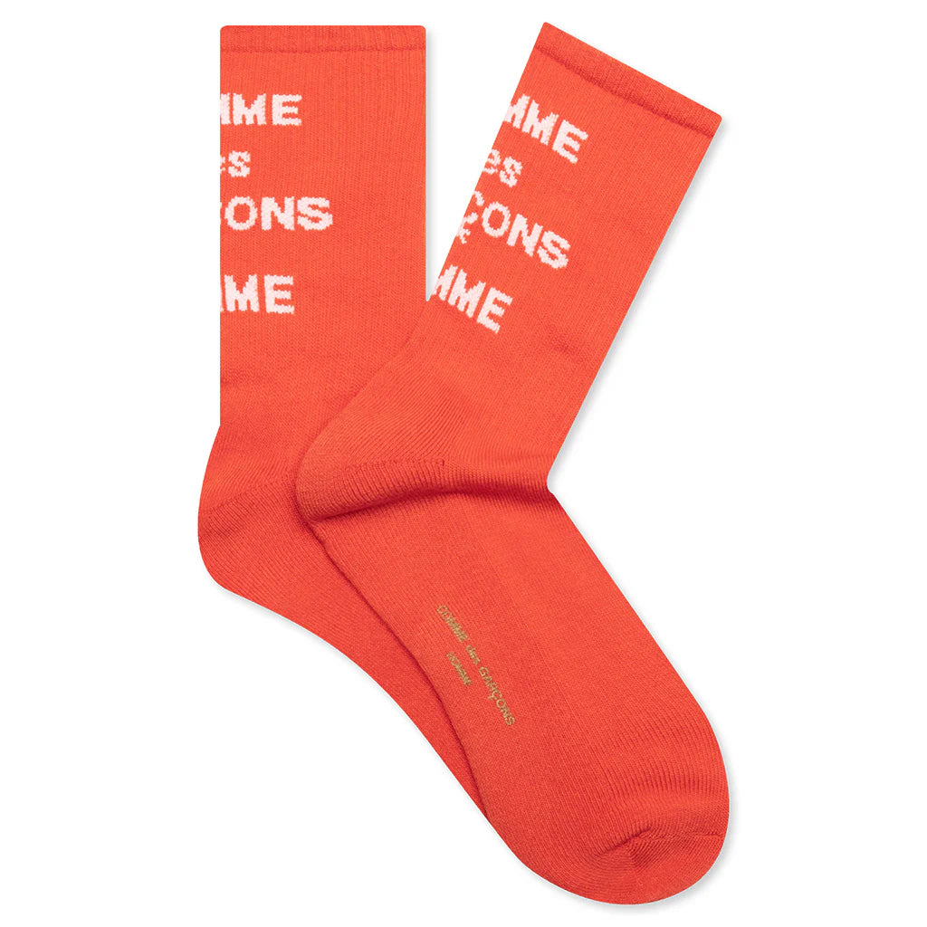 Logo Crew Socks Orange