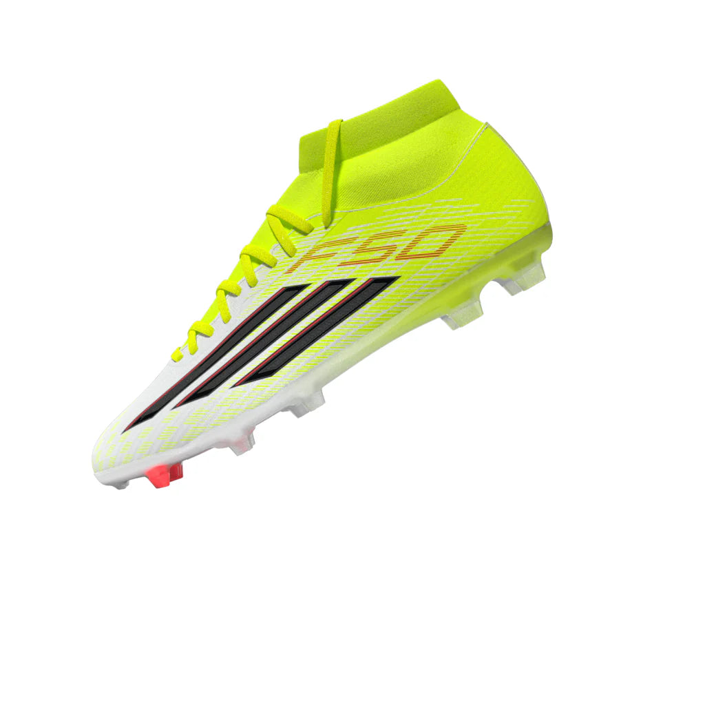 adidas F50 League Mid Cut FG MG Firm Ground Multi Ground Mens Soccer Cleats Yellow Black