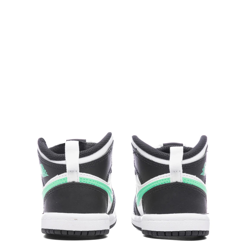 Air Jordan 1 Mid TD White Green Glow Black