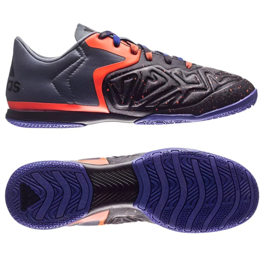 adidas X 151 Court Indoor Soccer Shoes Black Solar Orange Night Flash