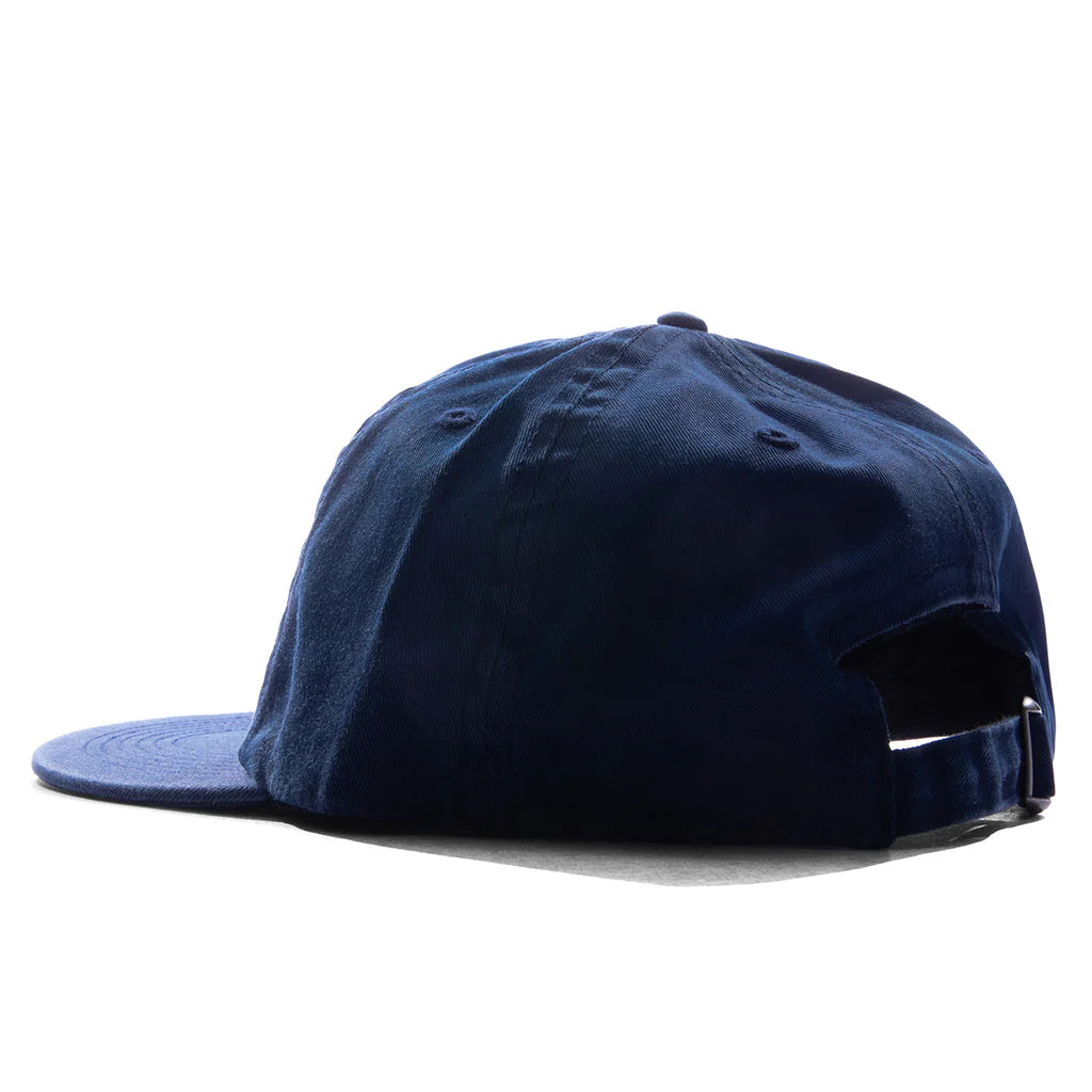 Scripted 6 Panel Hat Navy Blue