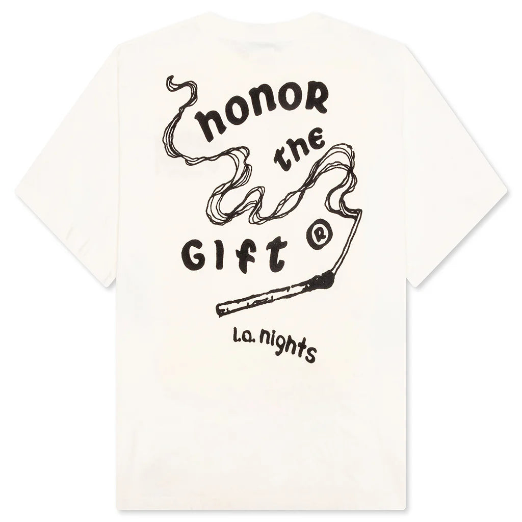 LA Nights T Shirt Bone