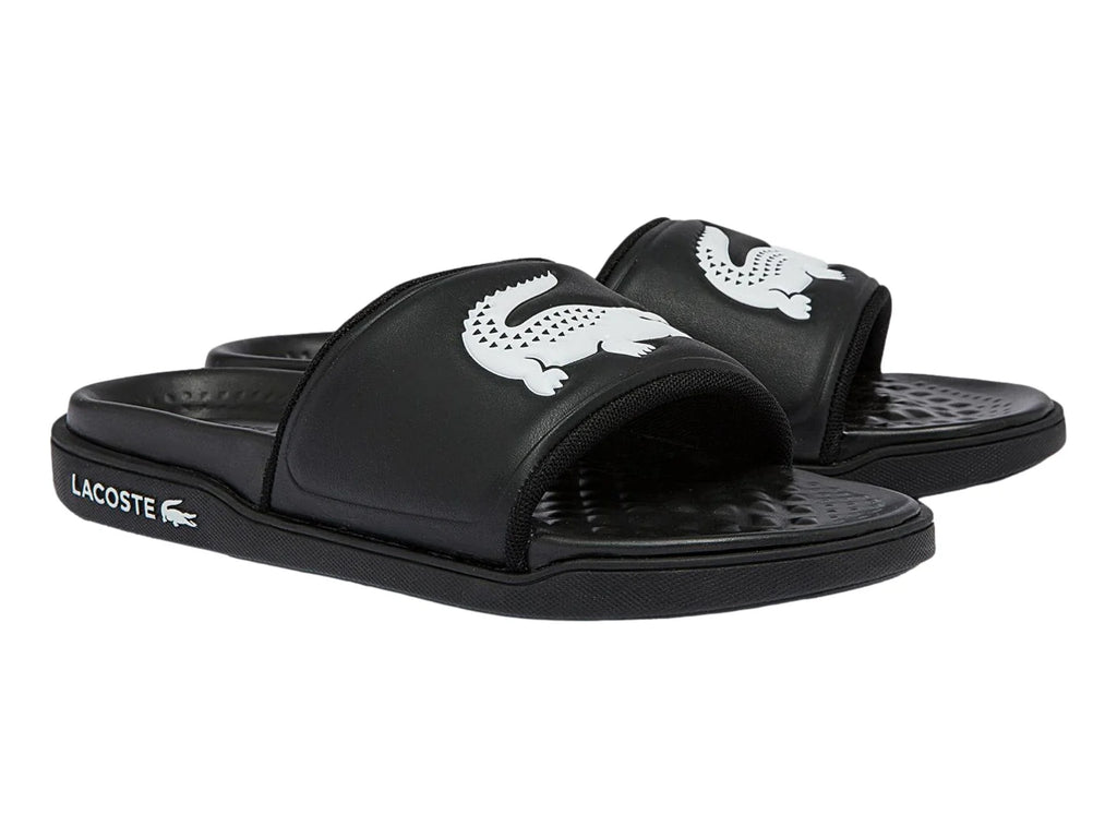 Sandalias Lacoste Croco Dualiste Negro y Blanco para Mujer
