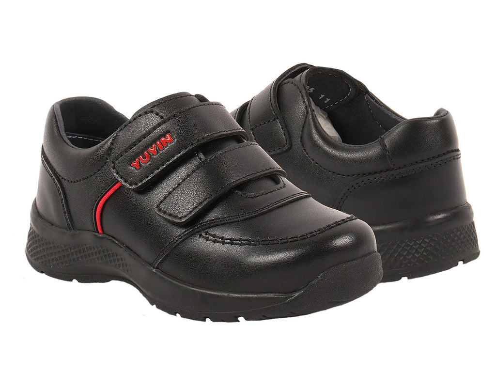 YUYIN Zapato Escolar Negro para Niño