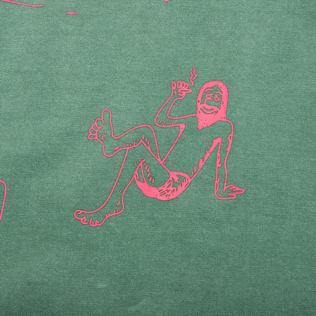 Good Morning Cops Vintage Wash Tee Washed Green
