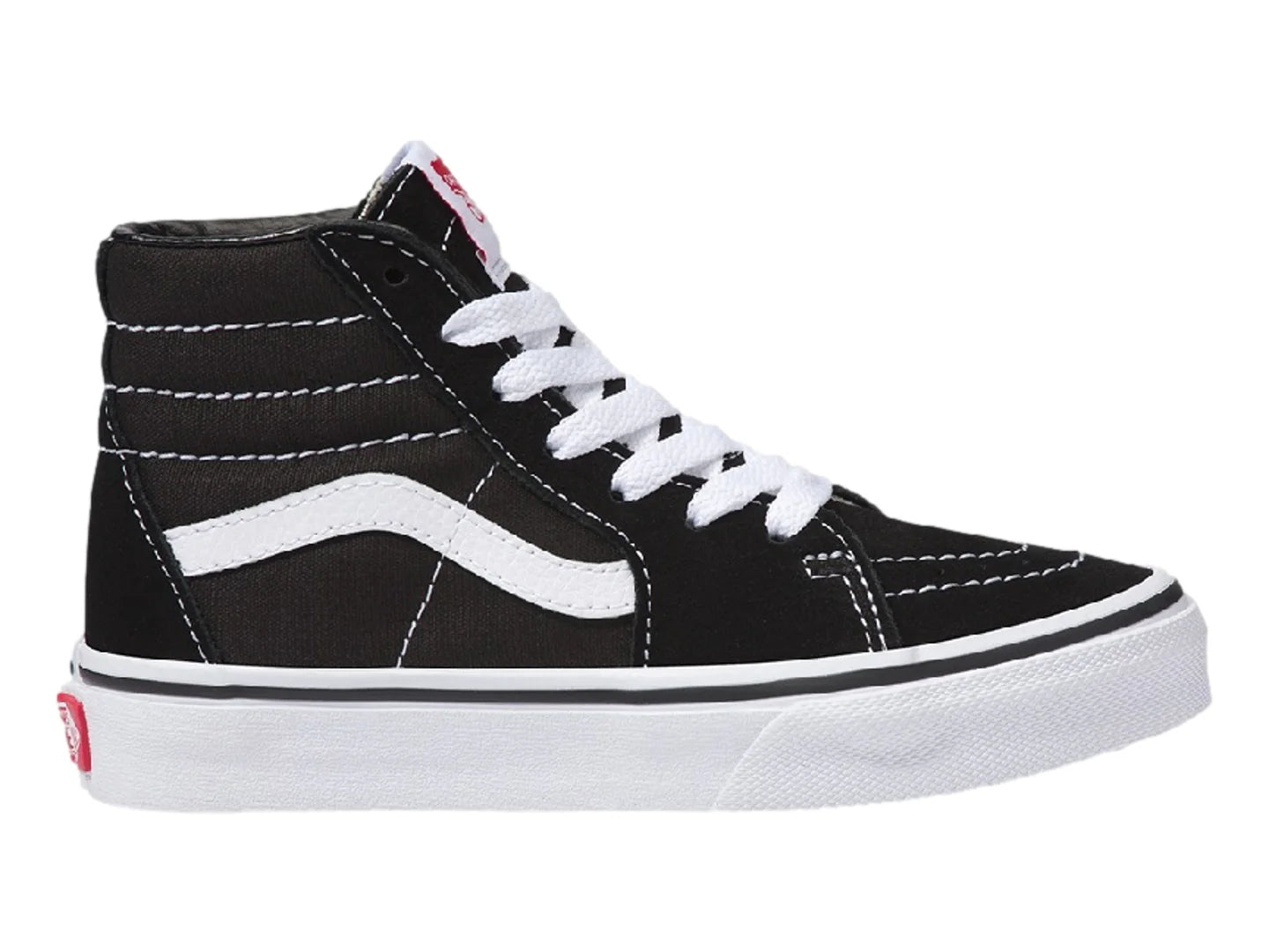 Tenis Vans Sk8 Hi Negro con Blanco para Niño