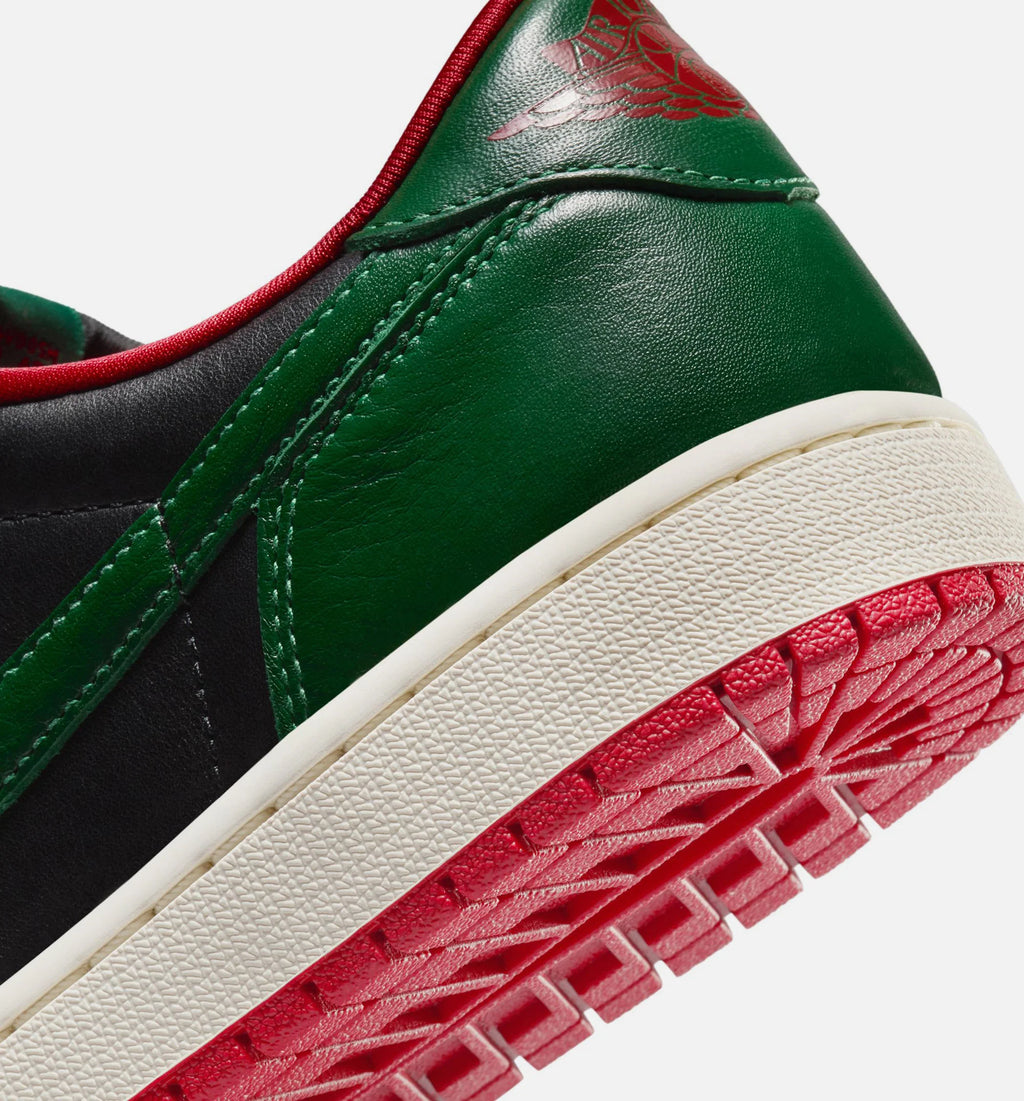 Air Jordan 1 Low OG Gorge Green Womens Lifestyle Shoe Black Gorge Green Varsity Red Sail