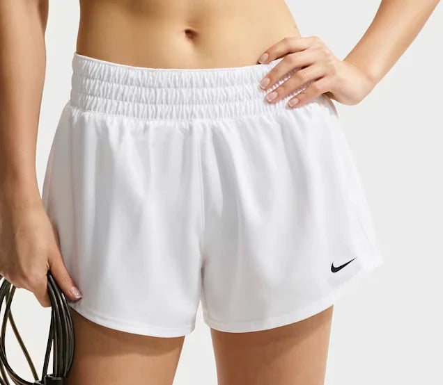 Nike One Womens Dri FIT Mid Rise 3 Brief Lined Shorts