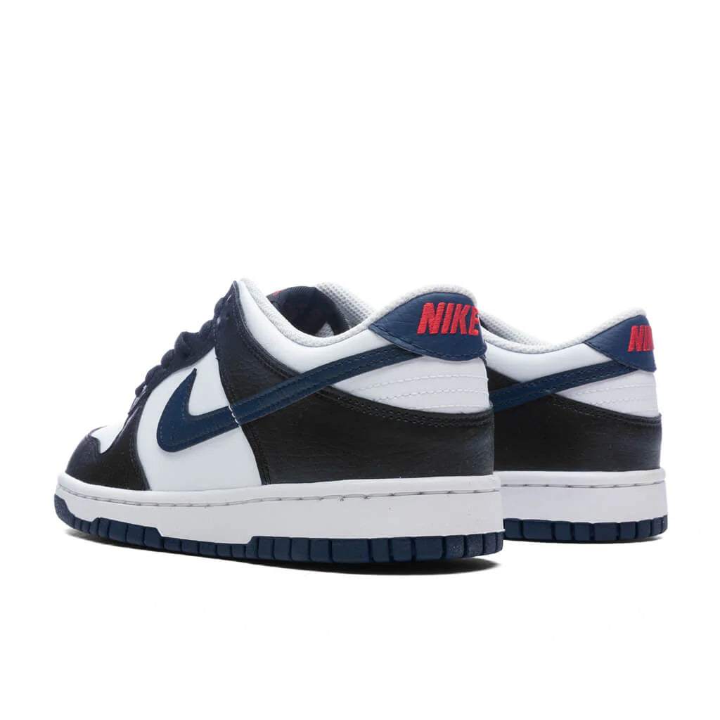 Dunk Low GS Black Midnight Navy White University Red