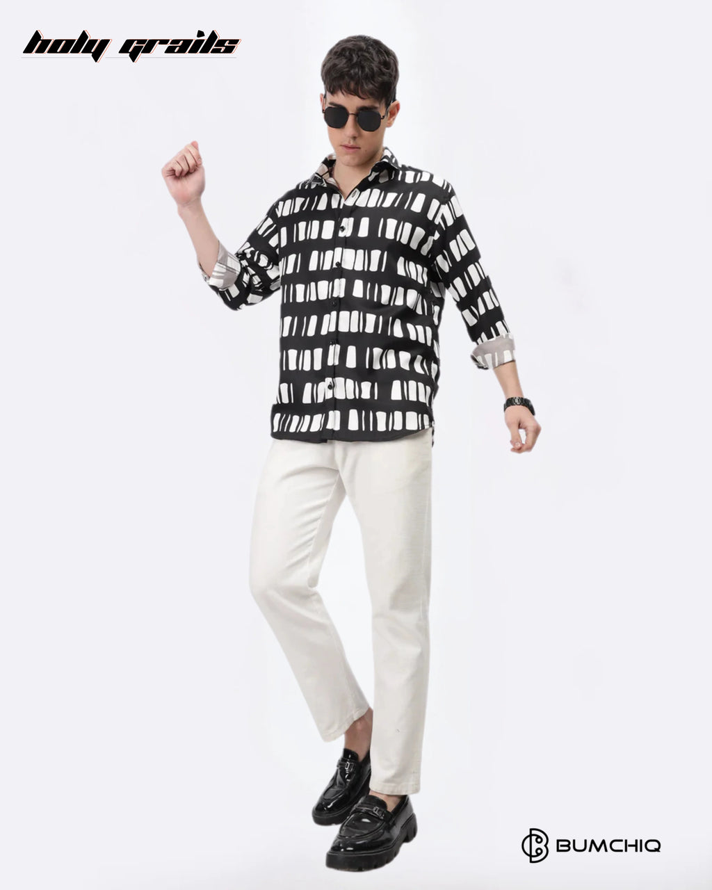 White Box Abstract Black Shirt HG x Bumchiq