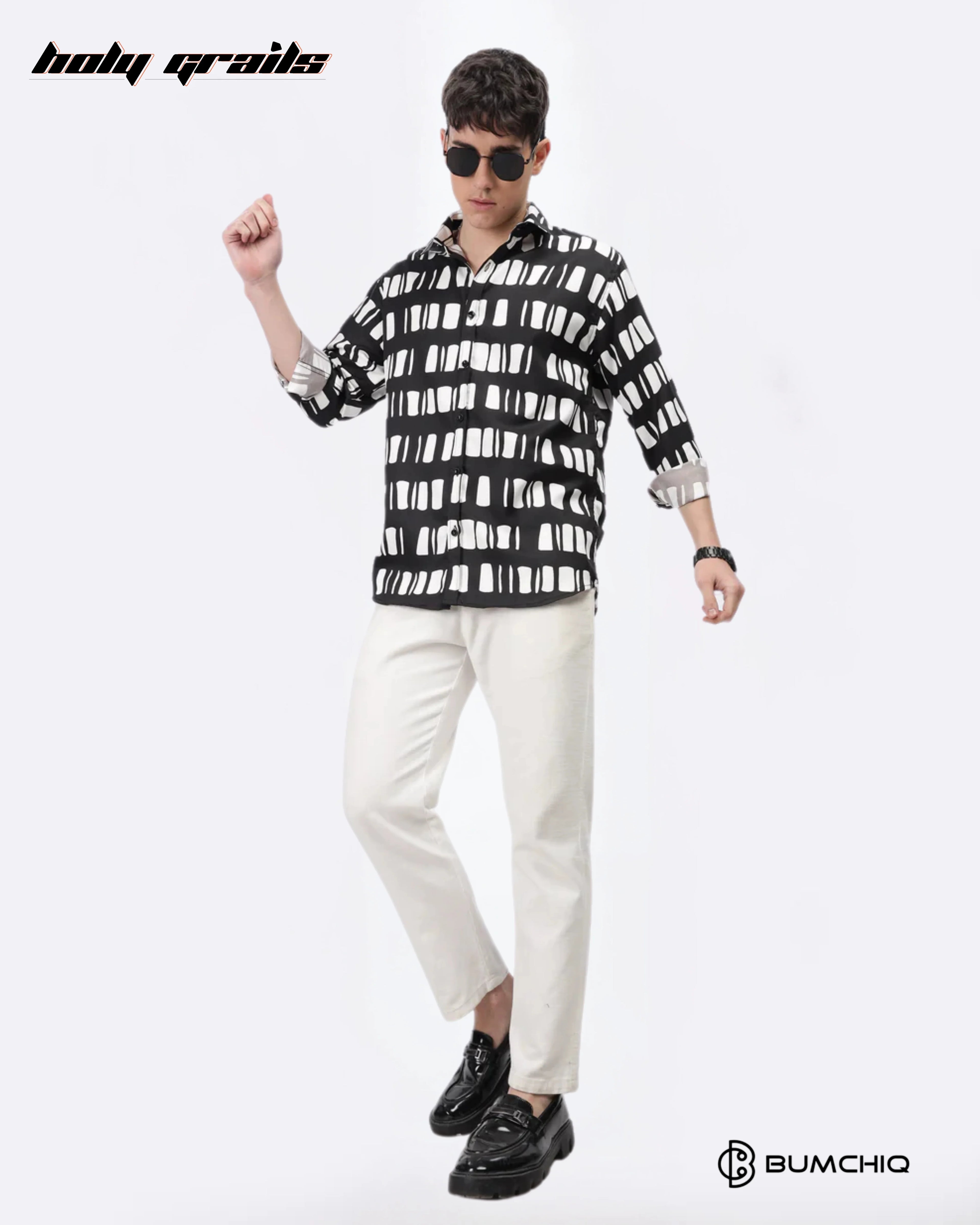 White Box Abstract Black Shirt HG x Bumchiq