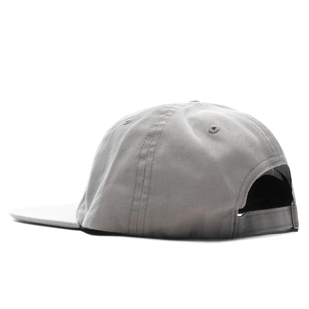 Crow Logo 6 Panel Hat Grey