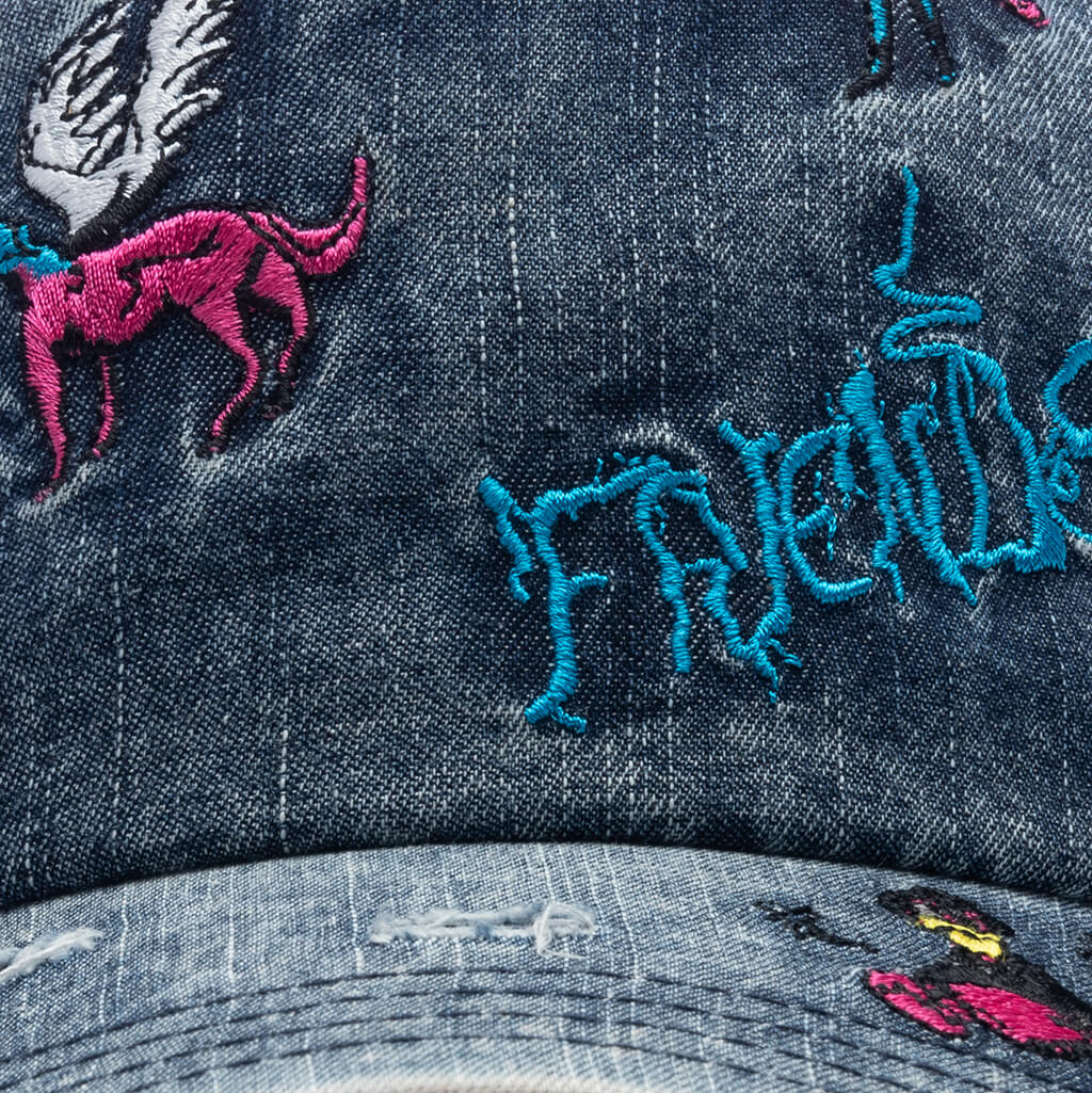 Friends Distressed Denim Cap Distressed Denim
