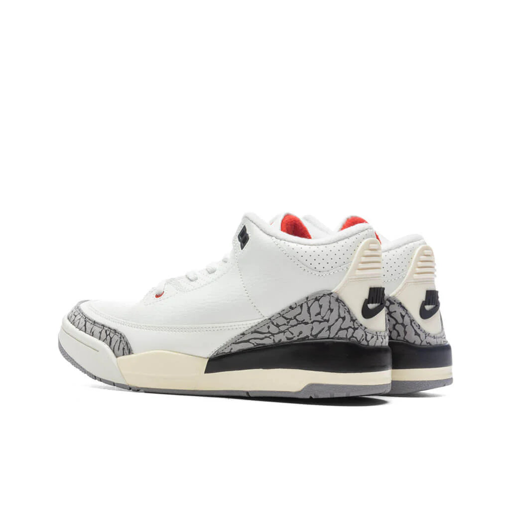 Air Jordan 3 Retro PS White Cement Reimagined Summit White Fire Red