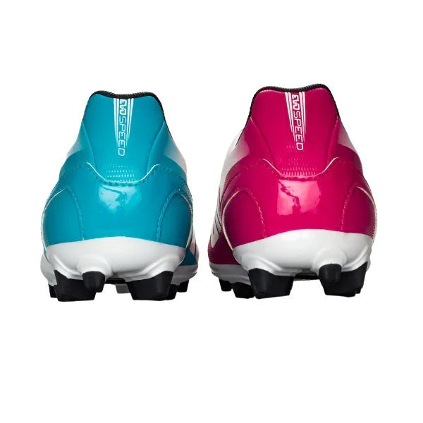 PUMA Kids evoSPEED 52 FG Firm Ground Soccer Cleats Jr Purple Blue Bird White
