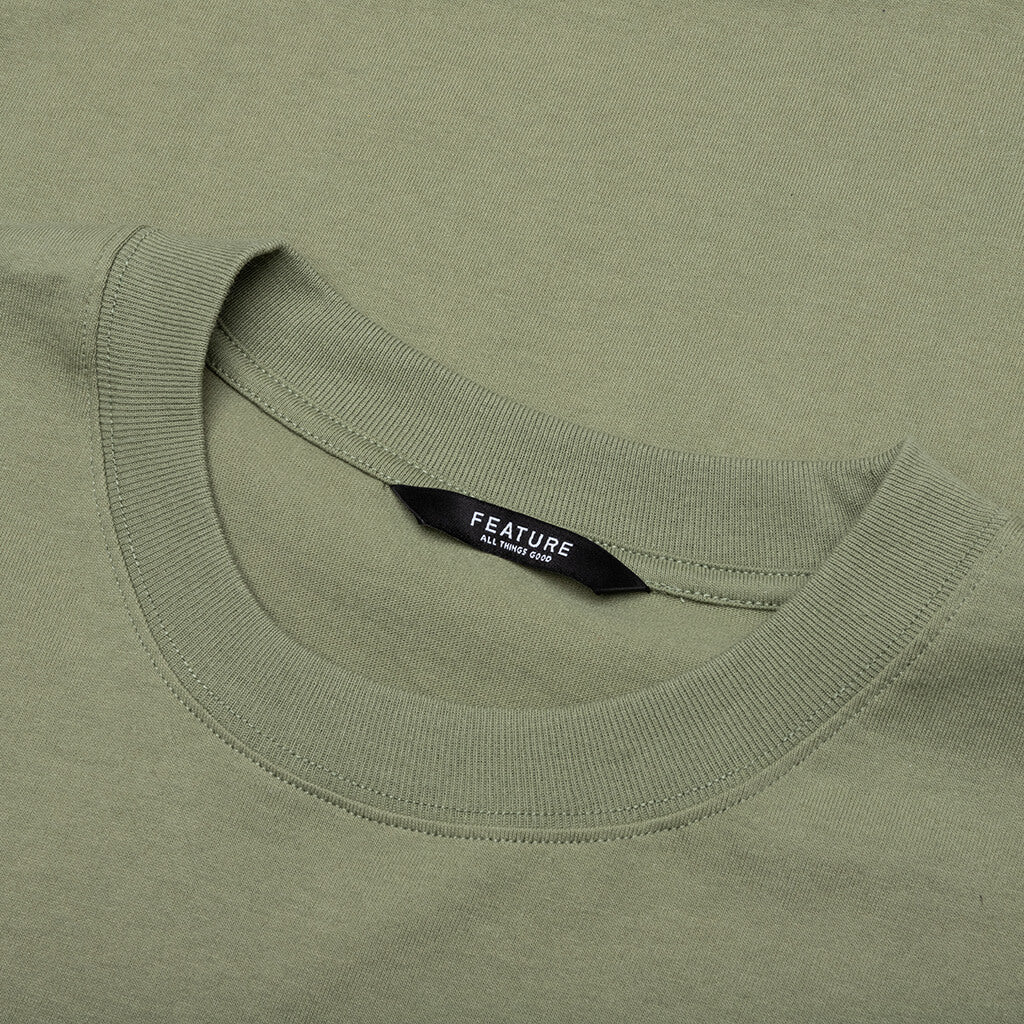 Feature x Wynn Plaza Tee Oil Green