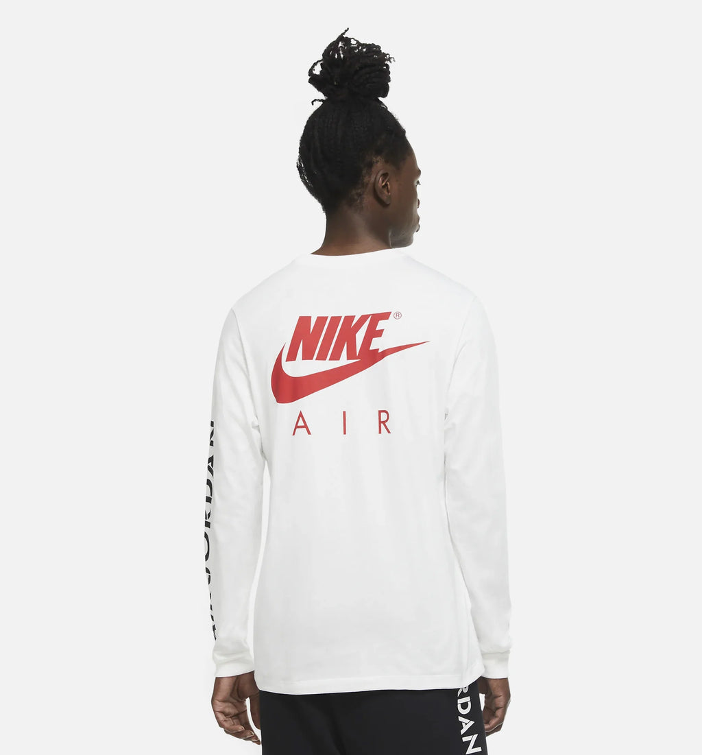 Air Jordan 4 GFX Mens Long Sleeve Shirt White