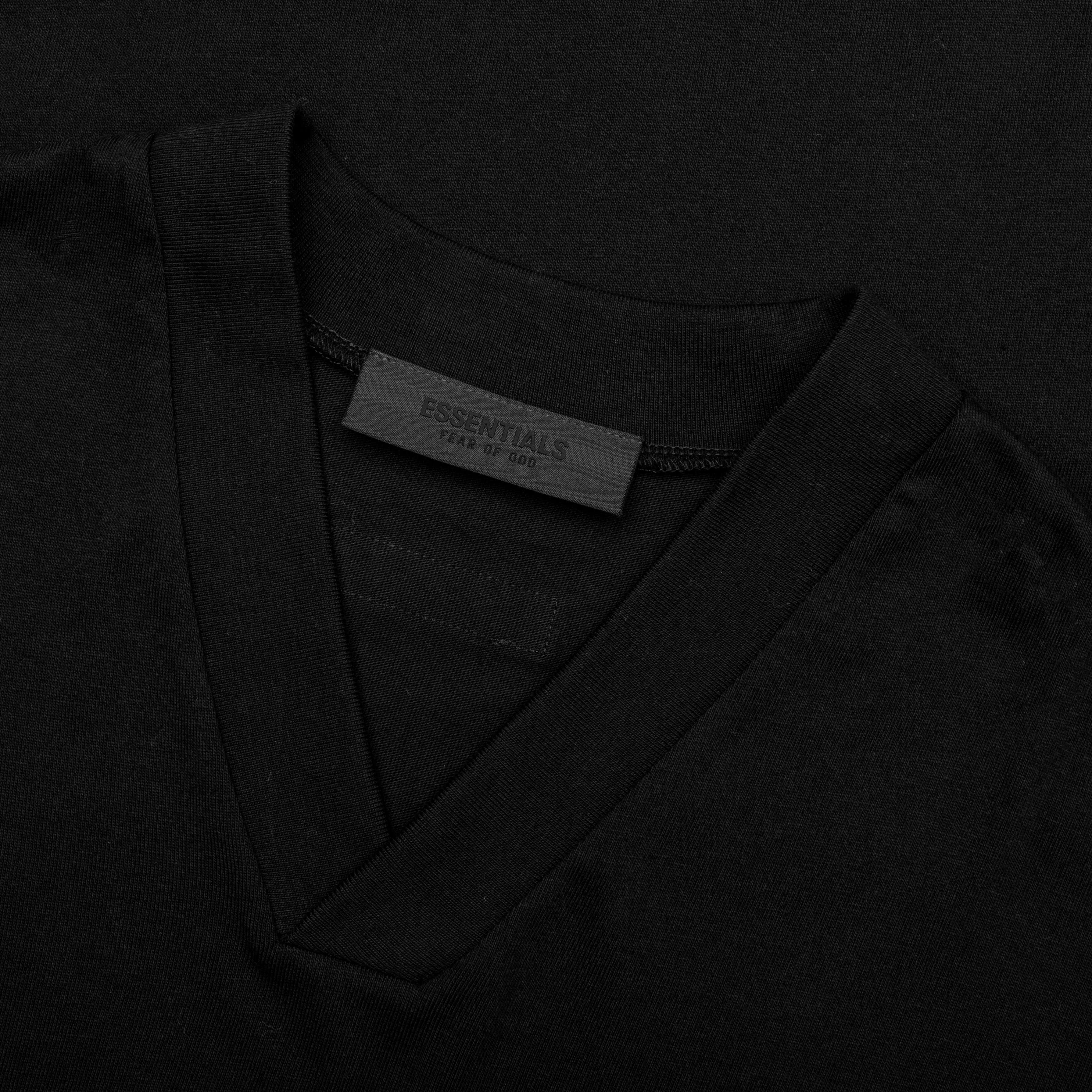 V Neck T Shirt Jet Black
