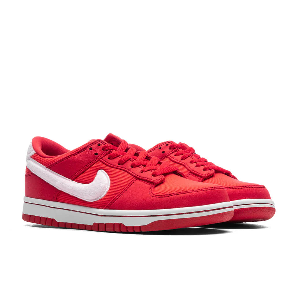 Dunk Low GS Valentines Day Fire Red Pink Foam Light Crimson White