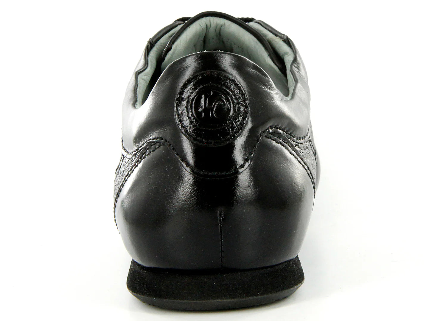 Zapatos Cuadra de Piel de Avestruz Negro para Hombre