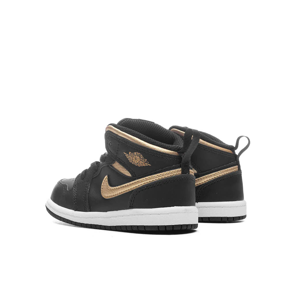Jordan 1 Mid TD Black Metallic Gold White