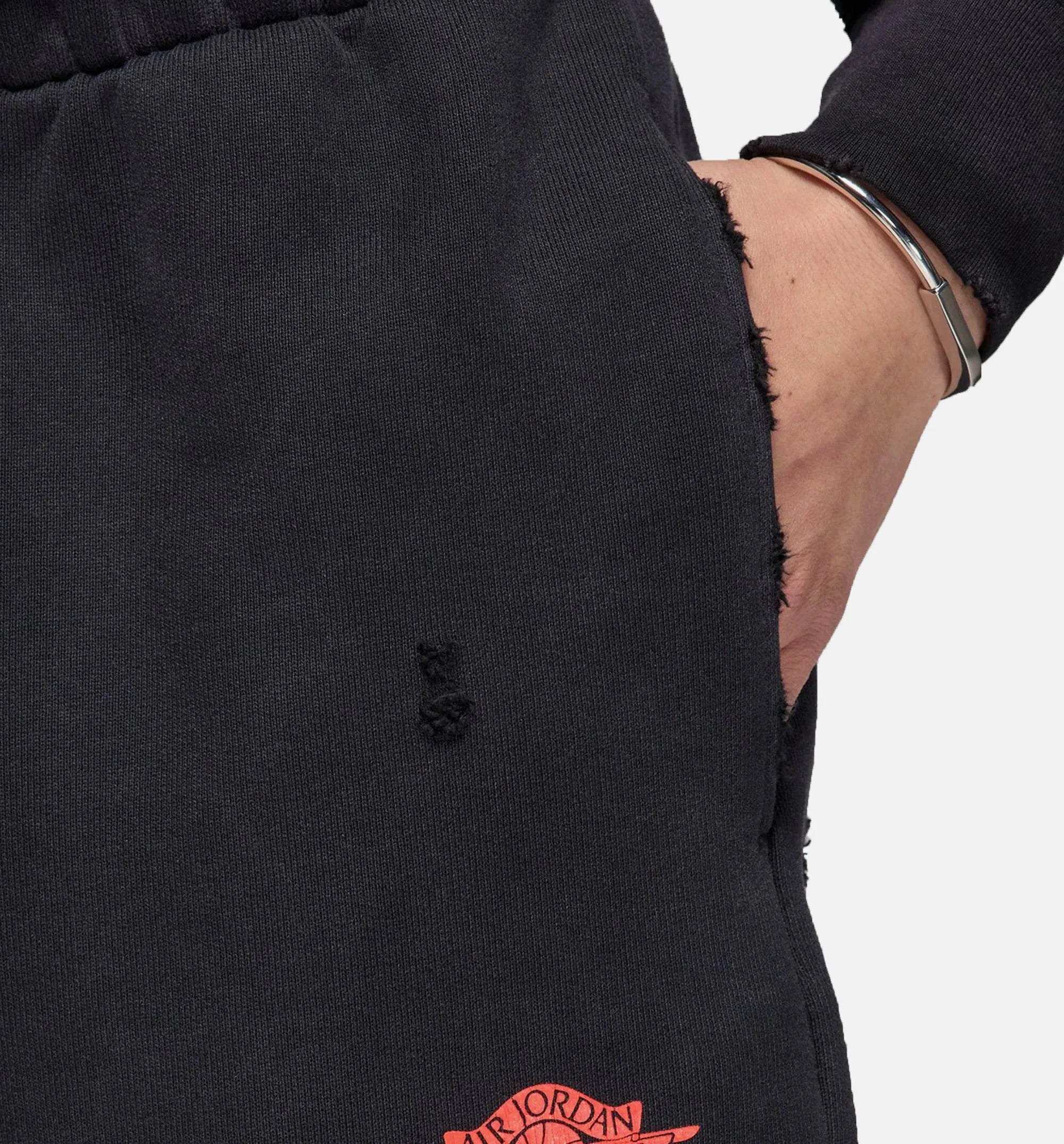Rare Air Fleece French Terry Mens Short Black Red