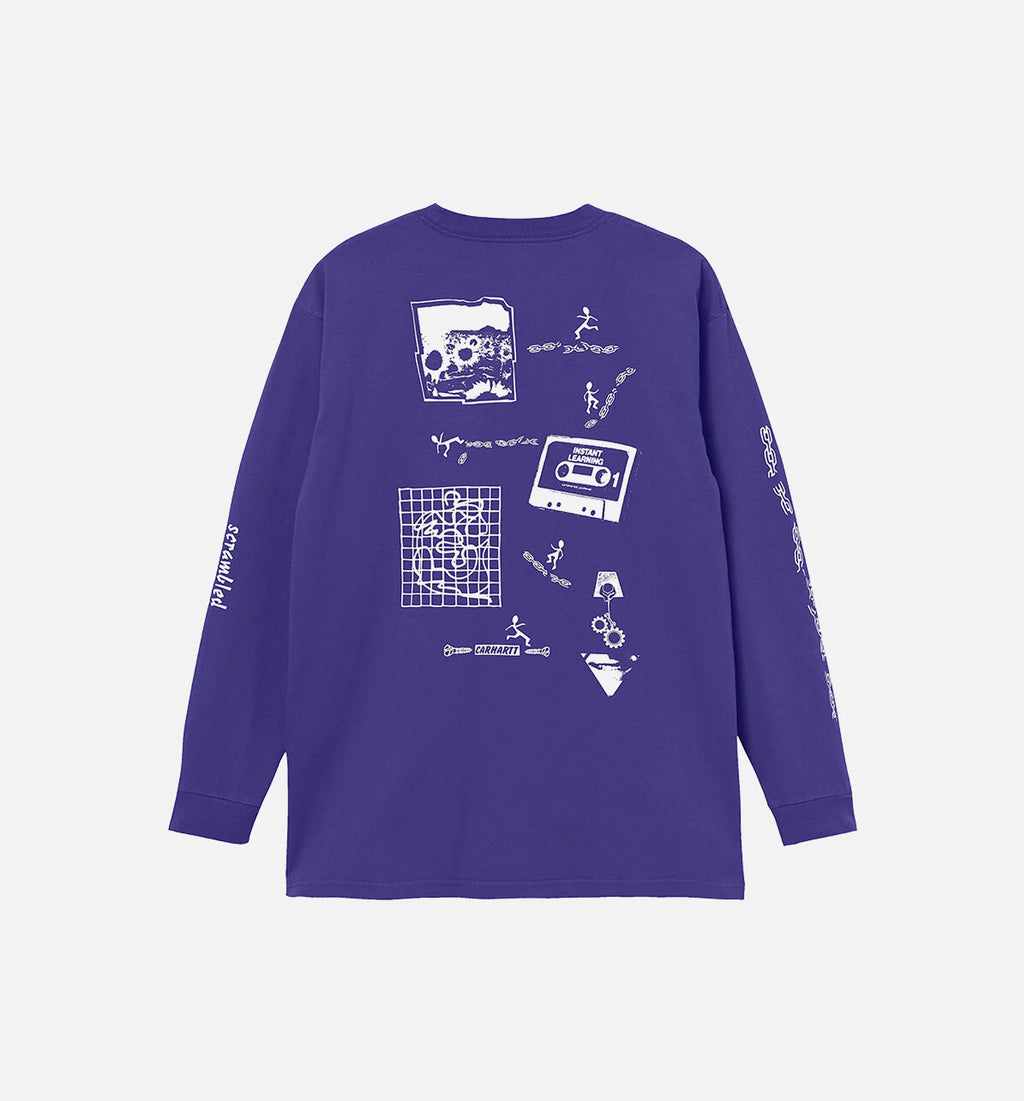 Scramble Long Sleeve Tee Mens T Shirt Purple
