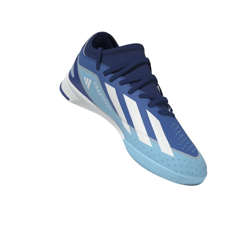 adidas X Crazyfast3 IN Junior Indoor Soccer Shoes Royal White