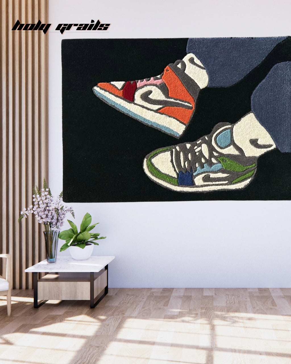 Kick Flex Black Hand Tufted Rug