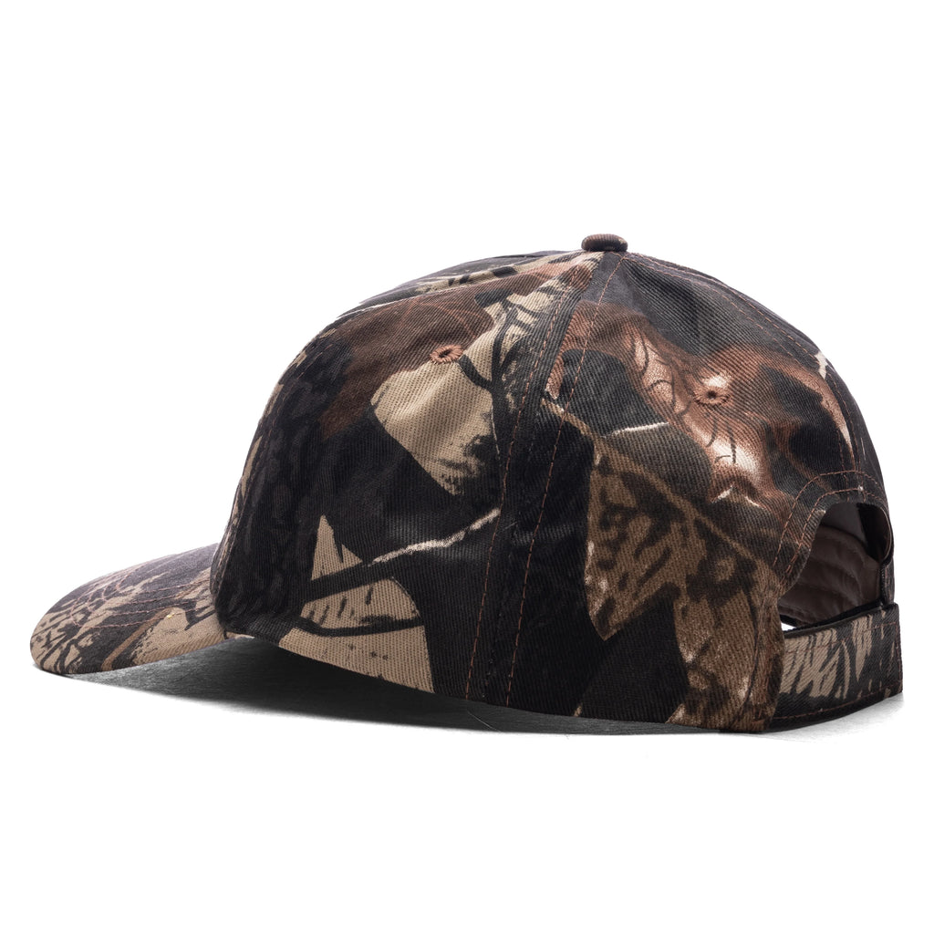 Metal Logo 5 Panel Hat Real Leaf Camo