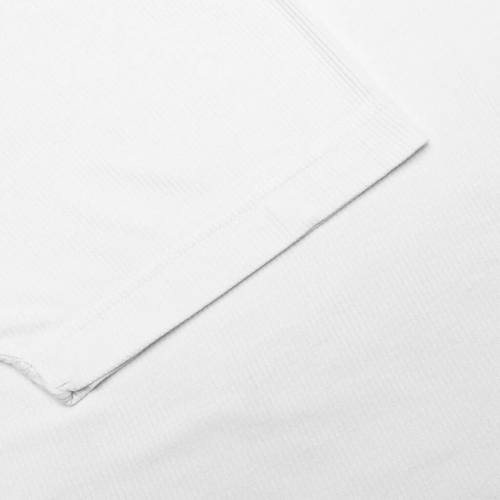 Life is Beautiful Ribbed Raglan Tee White Rib